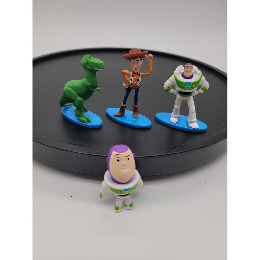 Lot Of 4  Toy  Story 4 Mini Figurines Disney Buzz,Woody,Rex  Cake Topper 2.5"